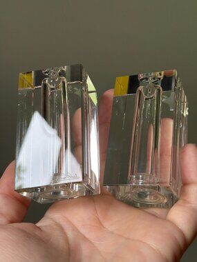 Vintage Rosenthal 1.5x2.75" Crystal Glass Salt and Pepper Shakers Set Rectangle